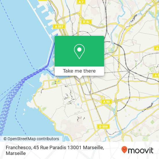 Mapa Franchesco, 45 Rue Paradis 13001 Marseille