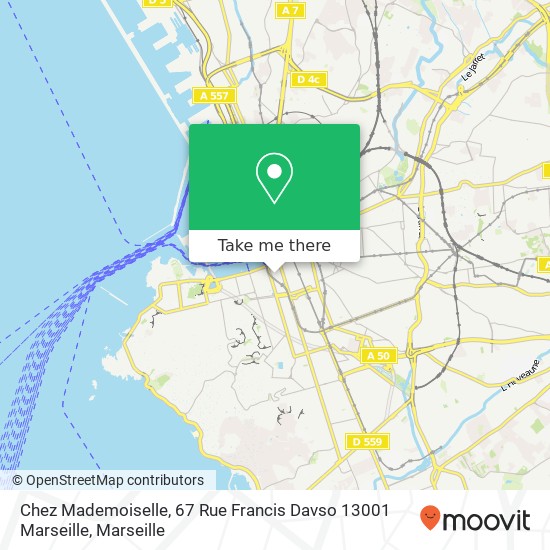 Mapa Chez Mademoiselle, 67 Rue Francis Davso 13001 Marseille