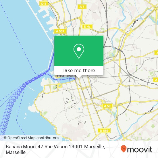 Banana Moon, 47 Rue Vacon 13001 Marseille map