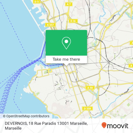 DEVERNOIS, 18 Rue Paradis 13001 Marseille map