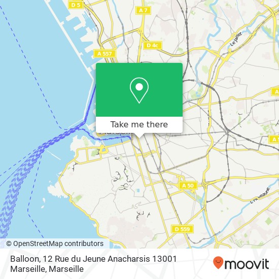 Mapa Balloon, 12 Rue du Jeune Anacharsis 13001 Marseille