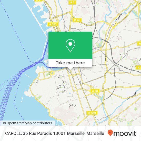 CAROLL, 36 Rue Paradis 13001 Marseille map