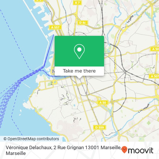 Mapa Véronique Delachaux, 2 Rue Grignan 13001 Marseille