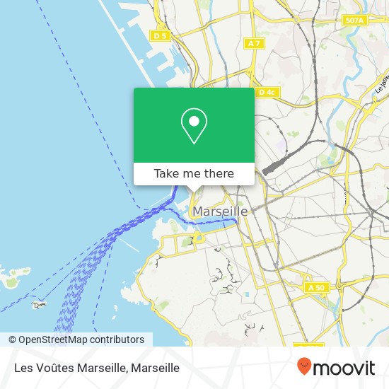 Mapa Les Voûtes Marseille