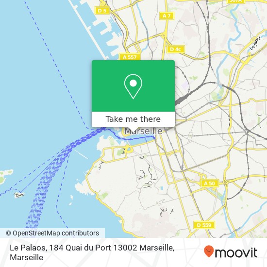 Mapa Le Palaos, 184 Quai du Port 13002 Marseille