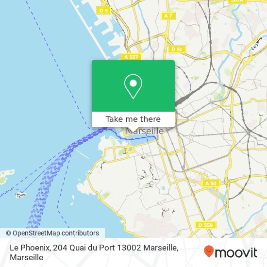 Mapa Le Phoenix, 204 Quai du Port 13002 Marseille