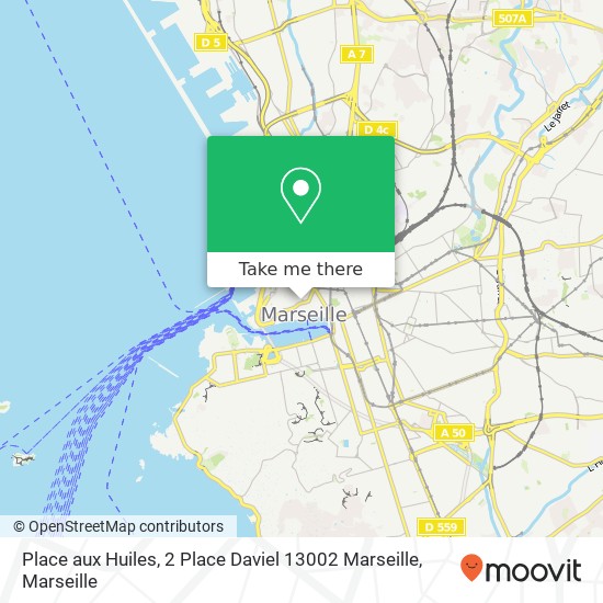Mapa Place aux Huiles, 2 Place Daviel 13002 Marseille