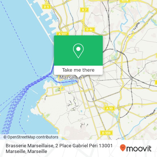 Mapa Brasserie Marseillaise, 2 Place Gabriel Péri 13001 Marseille
