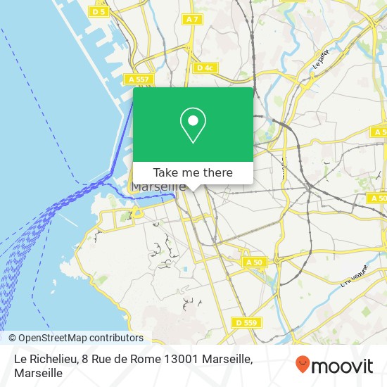 Mapa Le Richelieu, 8 Rue de Rome 13001 Marseille