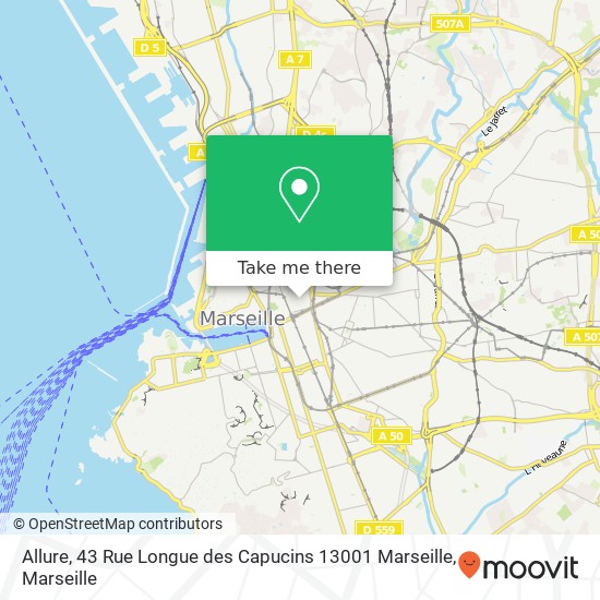 Mapa Allure, 43 Rue Longue des Capucins 13001 Marseille