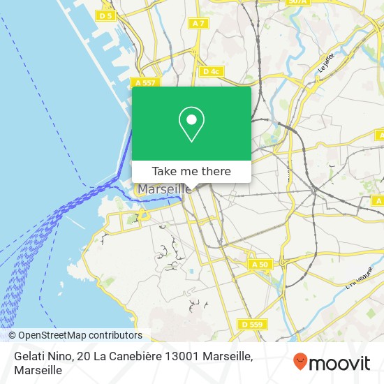 Mapa Gelati Nino, 20 La Canebière 13001 Marseille