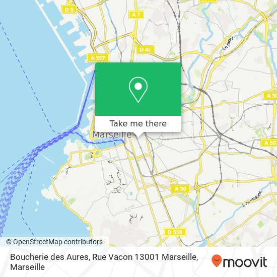 Boucherie des Aures, Rue Vacon 13001 Marseille map
