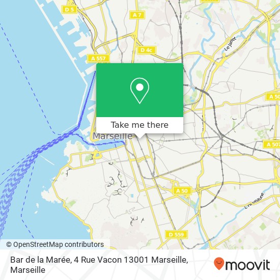 Bar de la Marée, 4 Rue Vacon 13001 Marseille map