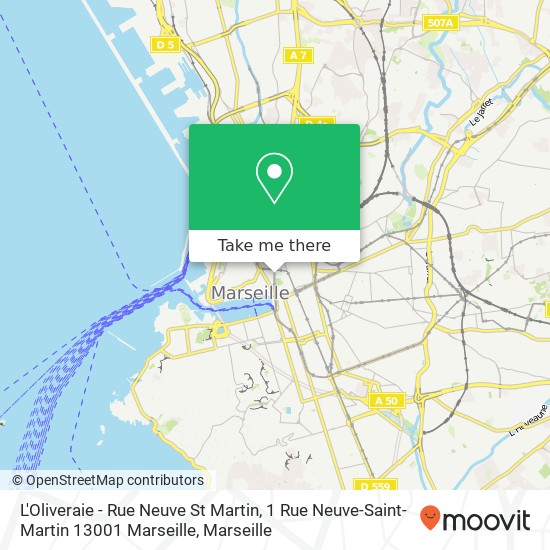 L'Oliveraie - Rue Neuve St Martin, 1 Rue Neuve-Saint-Martin 13001 Marseille map