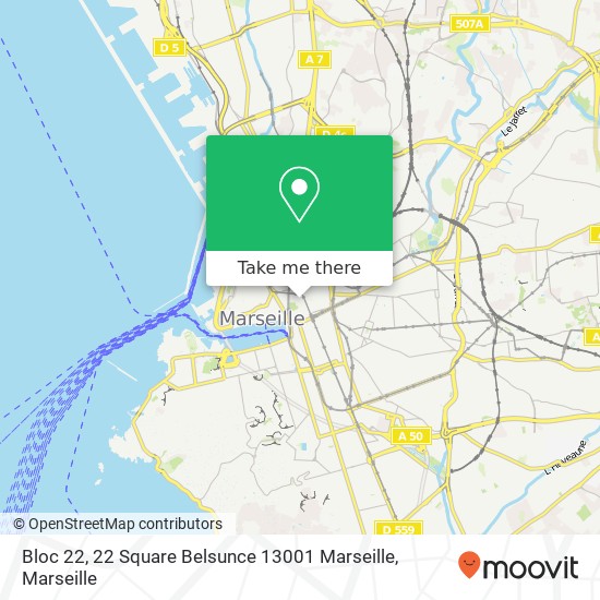 Bloc 22, 22 Square Belsunce 13001 Marseille map