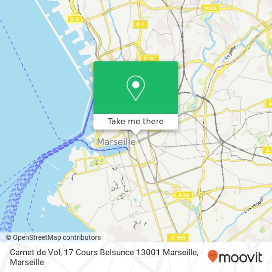 Carnet de Vol, 17 Cours Belsunce 13001 Marseille map