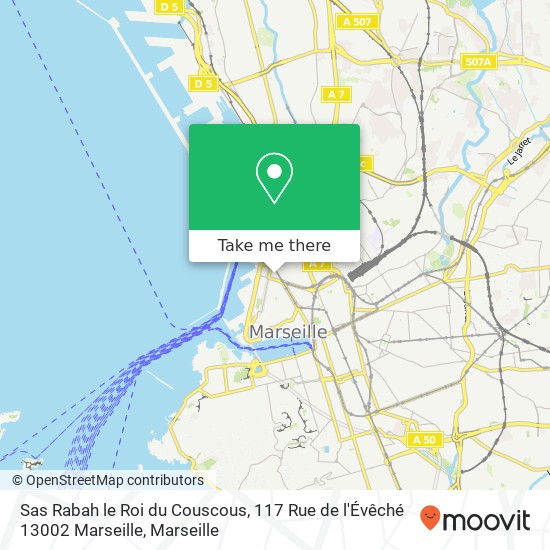 Sas Rabah le Roi du Couscous, 117 Rue de l'Évêché 13002 Marseille map