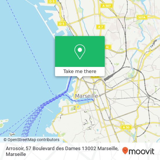Mapa Arrosoir, 57 Boulevard des Dames 13002 Marseille
