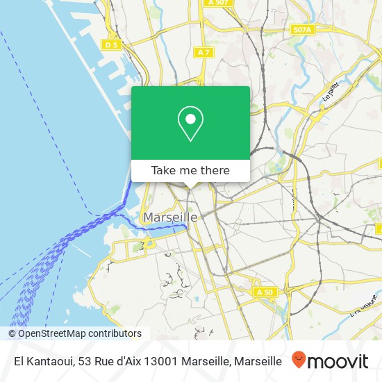 El Kantaoui, 53 Rue d'Aix 13001 Marseille map