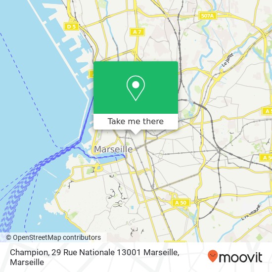 Mapa Champion, 29 Rue Nationale 13001 Marseille