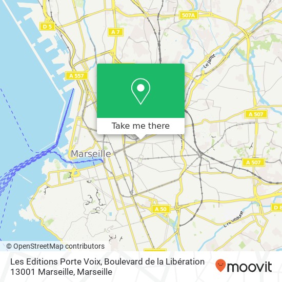 Mapa Les Editions Porte Voix, Boulevard de la Libération 13001 Marseille