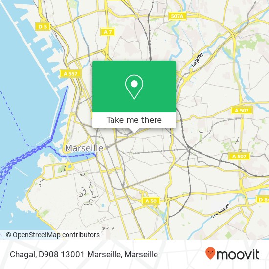 Chagal, D908 13001 Marseille map