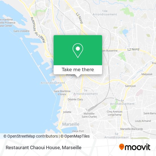 Restaurant Chaoui House map