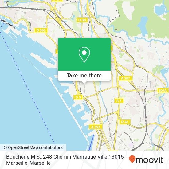 Boucherie M.S., 248 Chemin Madrague-Ville 13015 Marseille map