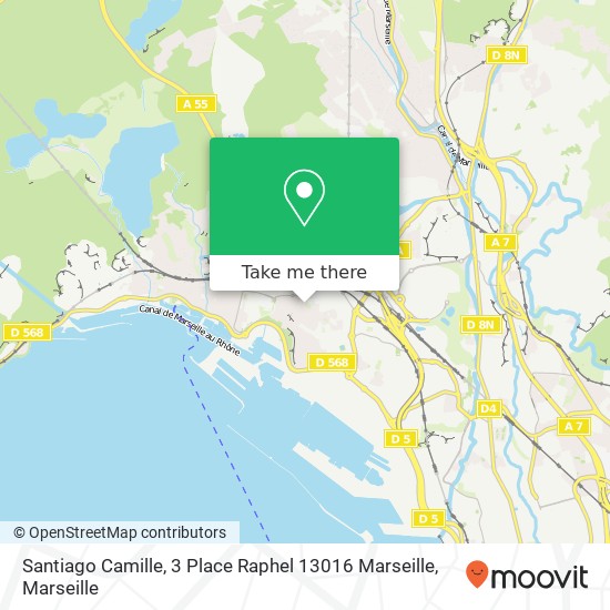 Santiago Camille, 3 Place Raphel 13016 Marseille map