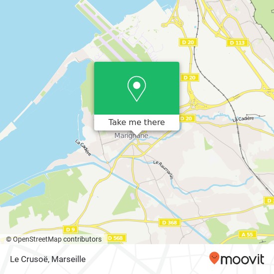 Mapa Le Crusoë, 29 Cours Mirabeau 13700 Marignane