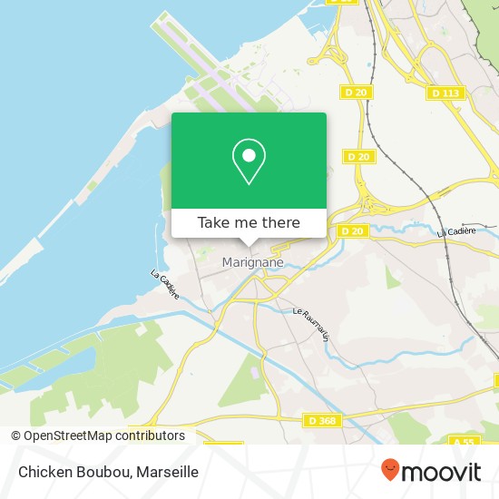 Mapa Chicken Boubou, 29 Avenue Jean Mermoz 13700 Marignane