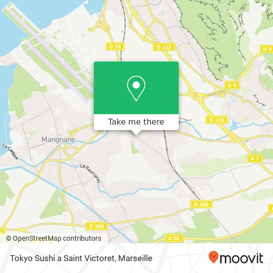 Mapa Tokyo Sushi a Saint Victoret, 663 Boulevard Barthélemy Abbadie 13730 Saint-Victoret