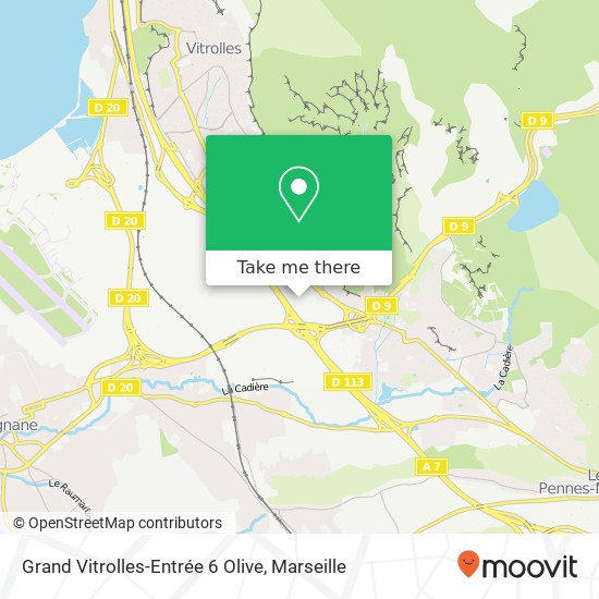 Grand Vitrolles-Entrée 6 Olive map