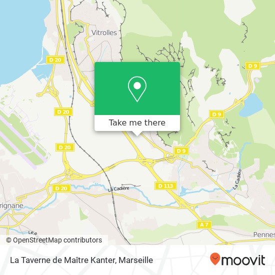 Mapa La Taverne de Maître Kanter, Centre Commercial Grand Vitrolles 13127 Vitrolles