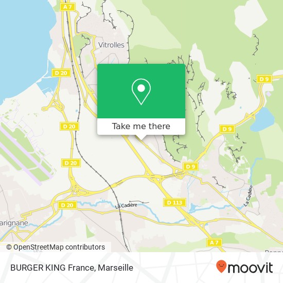 BURGER KING France, Avenue Denis Padovani 13127 Vitrolles map