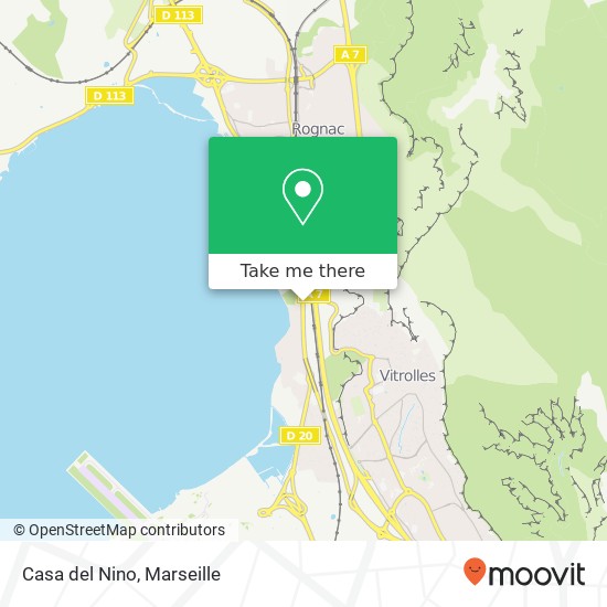 Mapa Casa del Nino, D20 13127 Vitrolles