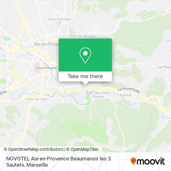 NOVOTEL Aix-en-Provence Beaumanoir les 3 Sautets map