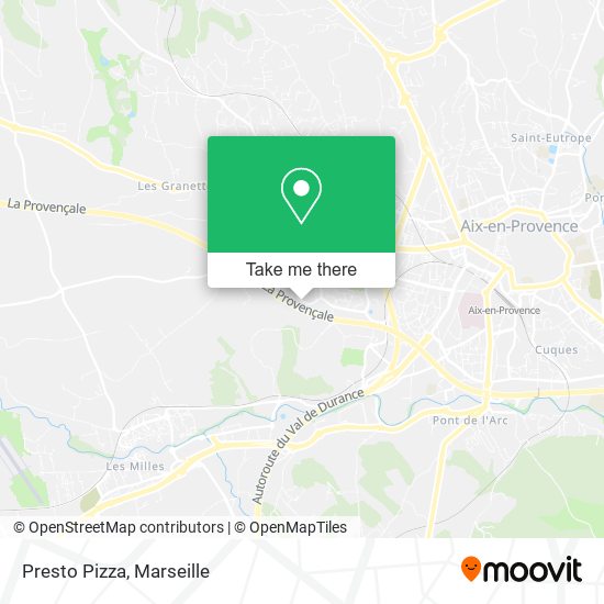 Mapa Presto Pizza