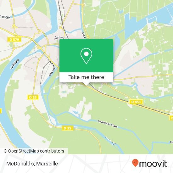 Mapa McDonald's, Chemin de Fourchon 13200 Arles