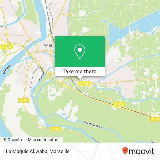 Mapa Le Maquis Akwaba, 35 Route de Saint-Martin-de-Crau 13200 Arles