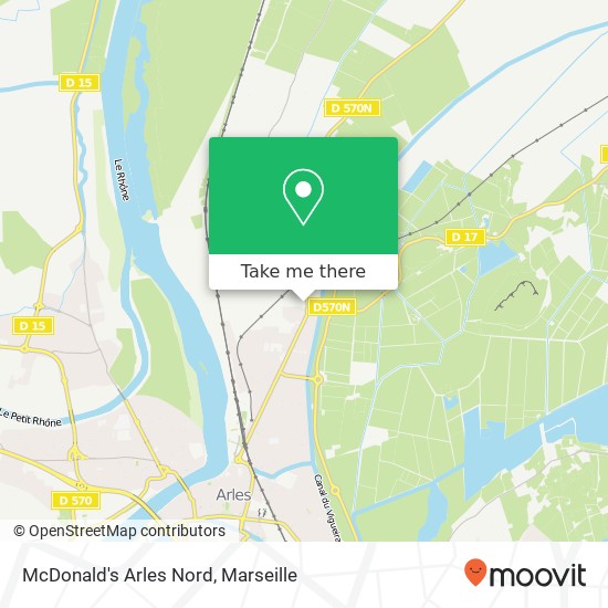 Mapa McDonald's Arles Nord, 13200 Arles