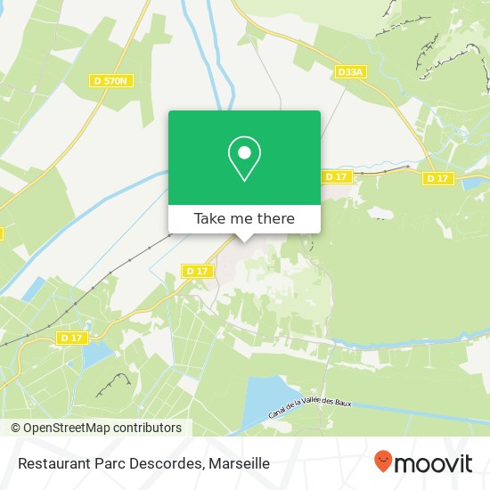 Mapa Restaurant Parc Descordes, Chemin des Seyères 13990 Fontvieille