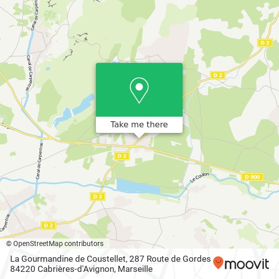 Mapa La Gourmandine de Coustellet, 287 Route de Gordes 84220 Cabrières-d'Avignon