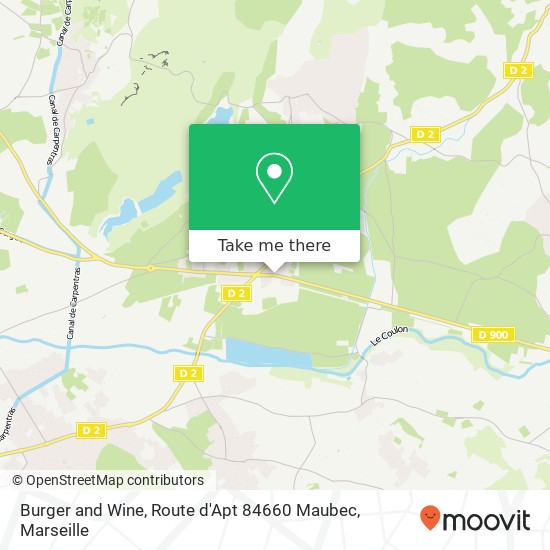 Mapa Burger and Wine, Route d'Apt 84660 Maubec