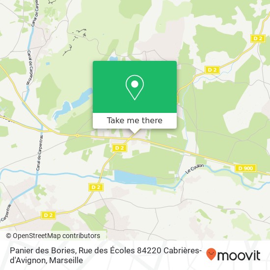 Mapa Panier des Bories, Rue des Écoles 84220 Cabrières-d'Avignon