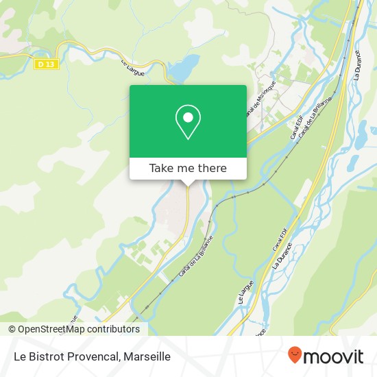 Mapa Le Bistrot Provencal, 04130 Volx