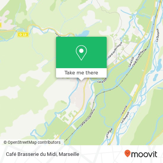 Mapa Café Brasserie du Midi, 6 Rue des Congés Payés 04130 Volx