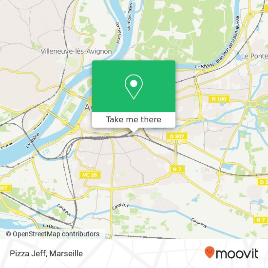 Pizza Jeff, 9 Boulevard Denis Soulier 84000 Avignon map