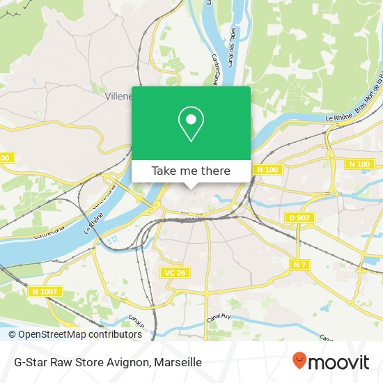 Mapa G-Star Raw Store Avignon, 25C Rue de la République 84000 Avignon