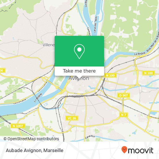 Mapa Aubade Avignon, 4 Rue des Marchands 84000 Avignon